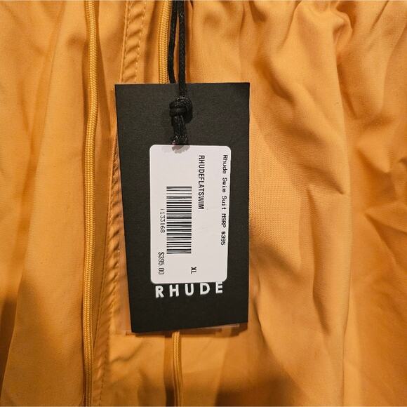 Rhude Mustard Yellow Swim Men's Shorts XL Authentic - Picture 2 of 3